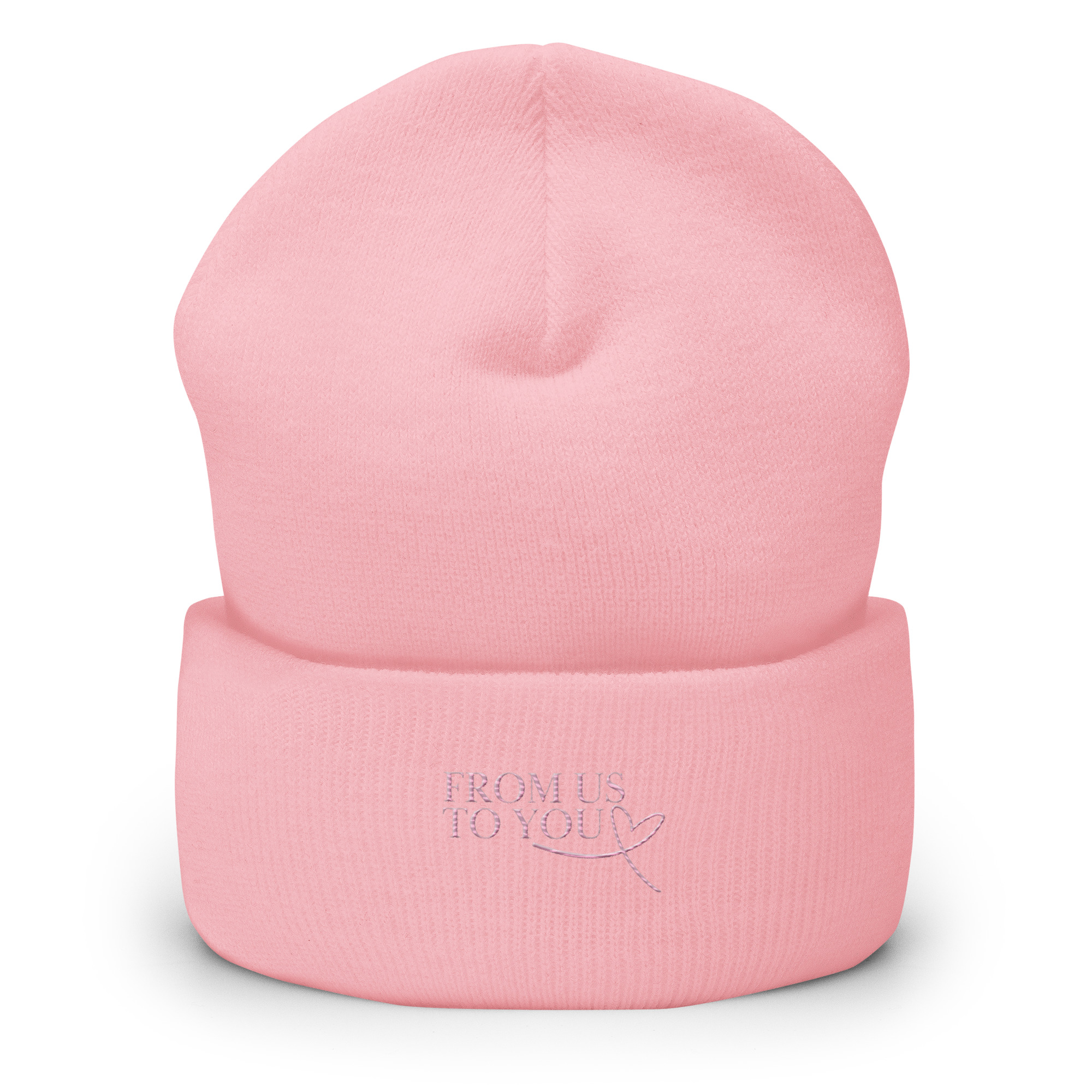 pink from us to you beanie